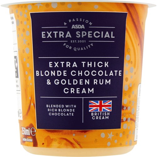 Asda Extra Special Extra Thick Blonde Chocolate And Golden Rum Cream 250ml Compare Prices