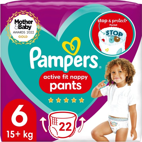 Pampers Active Fit Nappy Pants Size 6 Essential Pack 22 Nappies (24) -  Compare Prices & Where To Buy 