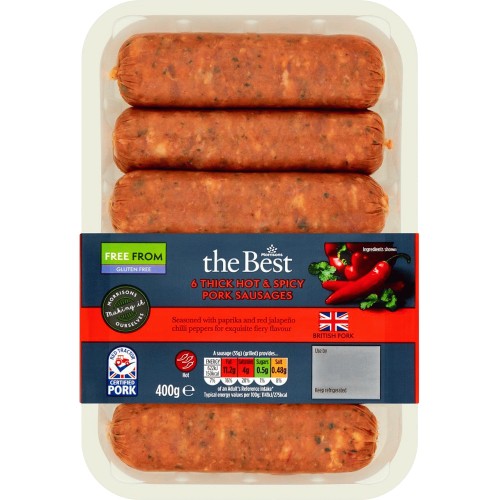 Morrisons The Best 6 Hot And Spicy Sausages 400g Compare Prices And Where To Buy Uk