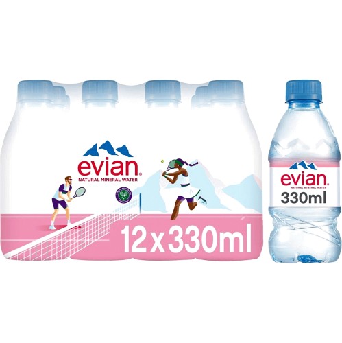 Evian Still Natural Mineral Water 12x33cl Bottles (12 x 330ml) - Compare  Prices & Where To Buy 