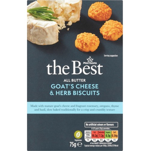 Morrisons The Best Goats Cheese And Herb Biscuits 75g Compare Prices And Where To Buy Trolley