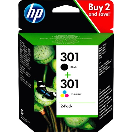 Tesco Remanufactured HP 302 XL Black & Colour Multipack Ink Cartridges -  Tesco Groceries