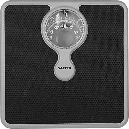 Salter 484 WHDR Magnified Mechanical Scales, 133 KG Maximum Capacity,  Compact Design, Magnifying Lens, Bathroom, Easy to Read Dial, Cushioned, No