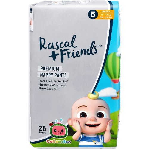 Rascal & Friends Cocomelon Premium Nappy Pants Size 5 (28) - Compare Prices  & Where To Buy 