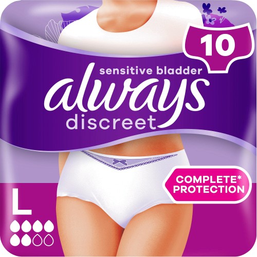 Always Discreet Underwear Incontinence Pants Plus Large