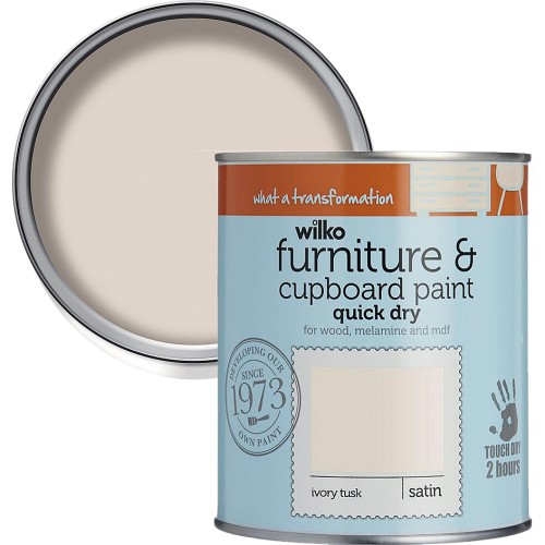 Wilko Ivory Quick Dry Cupboard Paint (750ml) Compare Prices & Where