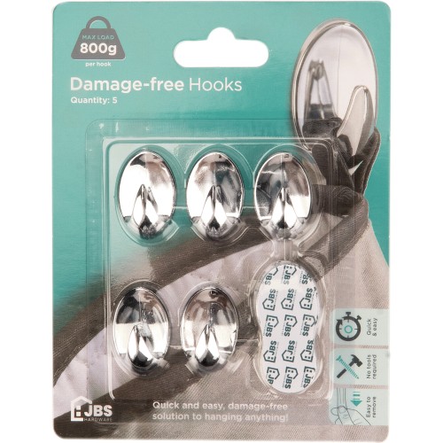 Pack Of Oval Damage-Free Hooks