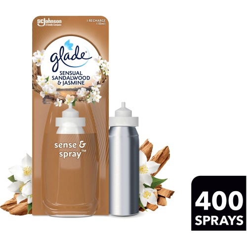 Glade Sense & Spray Air Freshener Refill, Motion Activated Automatic Room  Spray and Odour Eliminator for Home, Relaxing Zen, 8 Pack (16 x 18ml) :  : Grocery