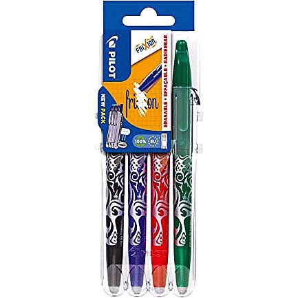 Pilot Frixion Rollerball Set to Go 4Pack- Black Blue Red Green Noir Rouge  Vert Bleu 2260SG4E (0.7mm) - Compare Prices & Where To Buy 